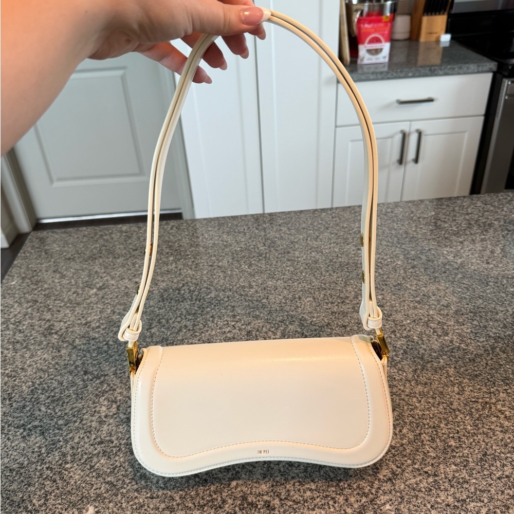 JW PEI Elegant Cream Shoulder Bag